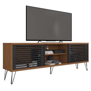 Imagem de Rack Bancada Para Tv Até 72 Polegadas Marrom Frizz Caemmun