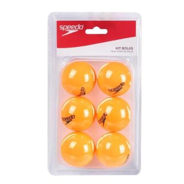 Imagem de Kit de 6 Bolas Speedo Para Tênis de Mesa - Laranja, Laranja, único