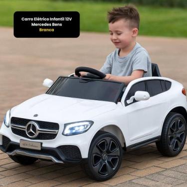 Imagem de Carro Elétrico Infantil 12V Mercedes Bens - Branca - Mercedes-Benz