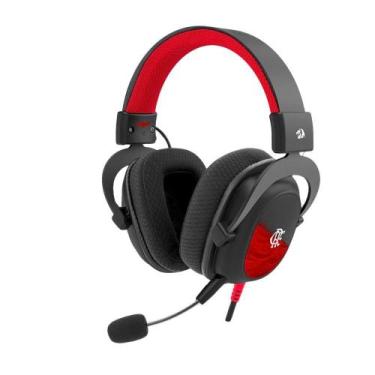 Imagem de Fone de Ouvido Gamer Redragon Flamengo Vulture P3 Preto/Vermelho FL530
