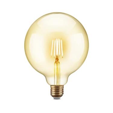 Imagem de Lâmpada Filamento LED G125 4W 2200K Elgin Bivolt Ambar Luz Amarela Quente - Vintage, Retrô, Decoração