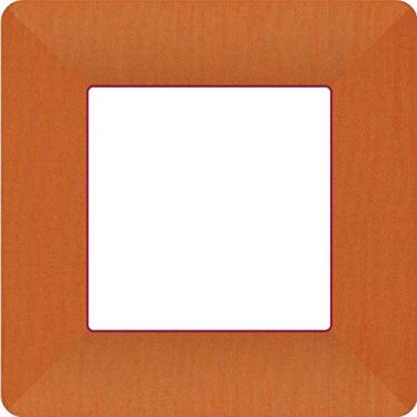 Imagem de Ideal Home Range Pratos de papel descartáveis quadrados IHR, 25 cm, terracota de linho clássico