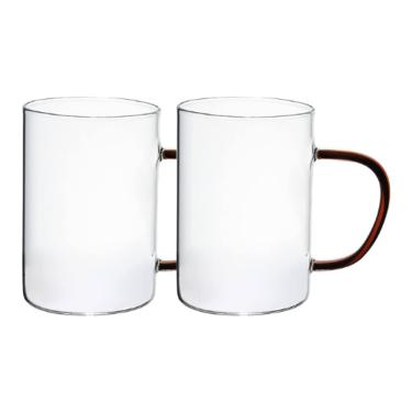 Imagem de Caneca De Vidro C/Alça Fun Ambar CJ 2 (unidades) 320ml Wolff