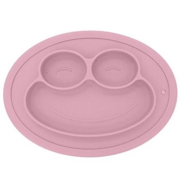 Imagem de Prato Infantil Mimo SN23154 Silicone Rosa - Mimo Style