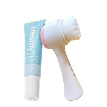 Imagem de Kit Creamy Skincare Sérum Hidratante e Escova de Limpeza Facial 2 em 1