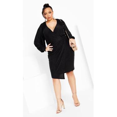 Imagem de City Chic Luzes de festa femininas plus size, Preto, 52