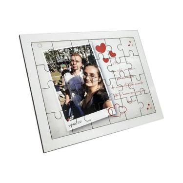 Imagem de Quebra Cabeça Personalizado Casal Dia dos Namorados 24 Peças Mdf Madei