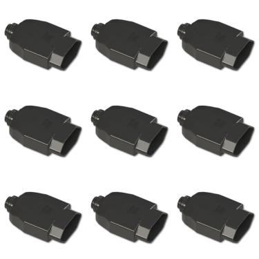 Imagem de Kit Plugue Fêmea 2P+T 10A 250Vca Preto 50 peças