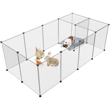 Imagem de HOMICKER Cercadinho portátil para animais de estimação, cercadinho para animais de estimação, cercadinho para porquinhos-da-índia, coelhos, furões, ratos, hamsters, ouriços, filhotes, tartar