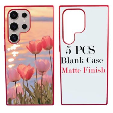 Imagem de JUSTRY Capa de telefone em branco de sublimação 5 peças para Samsung Galaxy S24 Ultra, capa 2D fácil de sublimar DIY capa de telefone de transferência de calor para impressão de borracha macia +