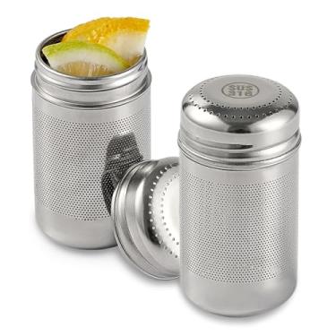 Imagem de RhythmFit Infusor de frutas de aço inoxidável 316L para garrafas de água e jarras, livre de BPA e plástico, seguro para máquina de lavar louça quente e frio (pacote com 2, M)