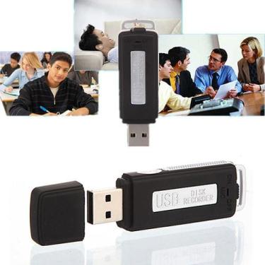 Imagem de Mini 8gb Usb Disk Pen Flash Drive Gravador de Voz Áudio Digital 150 Ho