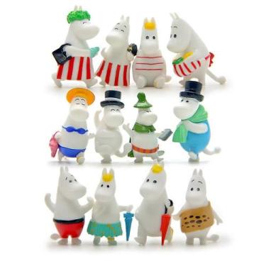 Imagem de 12pcs moomin gonny figura diy paisagismo bonecas brinquedo - Muye Trad