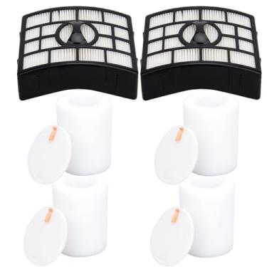 Imagem de Substituição de filtros a vácuo para Shark Rotator Powered Lift-Away XL Capacity NV755 UV795, 2 filtros HEPA, 4 filtros de espuma e 4 filtros de feltro falso - Compare com as peças # XFF750 e XHF750