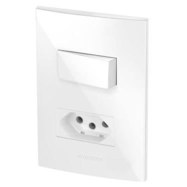 Imagem de Conjunto 1 Tecla Simples + 1 Tomada 20A - Alumbra Inova Pro