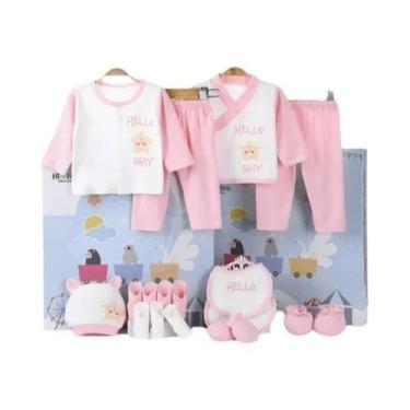 Imagem de Conjunto De Roupas Para Bebê Recém-Nascido 18 Peças 100% Algodão Roupa