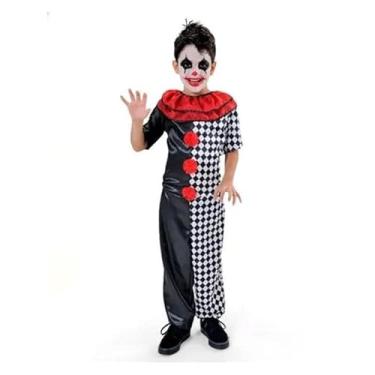 Imagem de Fantasia Terror Infantil Palhaço assustador de 2 a 12 Anos (P 2-3)