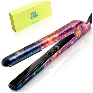 Imagem de Chapinha Prancha de Cabelo Profissional com Placas de Cerâmica e Temperatura Ajustável 150W Galáxia, 110v, PYT Styler125 Galaxy, Rosa