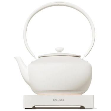 Imagem de Chaleira elétrica BALMUDA MoonKettle branca 0,9L com controle de temperatura, função manter aquecido e bico de precisão, 110V