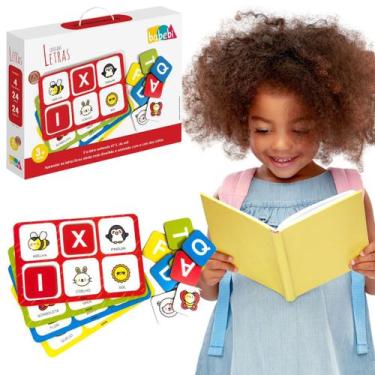 Imagem de Loto das Letras Brinquedo Educativo e Pedagógico em Madeira - Babebi