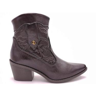 Imagem de Bota Texana Feminina Cano Curto Dakota D2762, Ristretto, 37