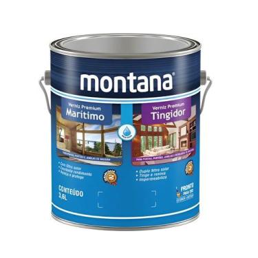 Imagem de Verniz Marítimo Base Água Natural 3,6L - Montana, Natural Brilhante