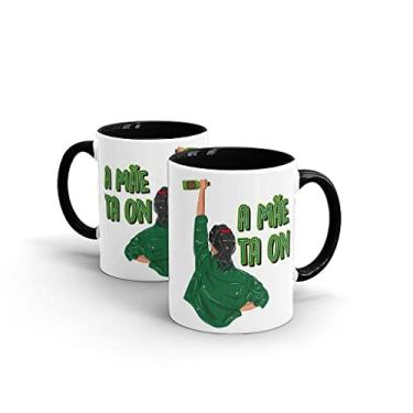 Imagem de Caneca Cerâmica Alça e Interior Preto - A mãe ta On (Cerveja)