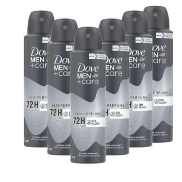 Imagem de Kit 6 Desodorantes Dove Men+Care Antitranspirante Aerossol Sem Perfume