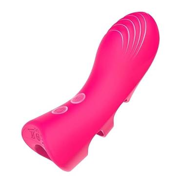 Imagem de Vibrador Dedo Discreto Massageador Sexual para Mulheres Estimulador do Clitóris Brinquedos Sexuais Adultos Masturbação Feminina 10 Velocidades (Rosa)