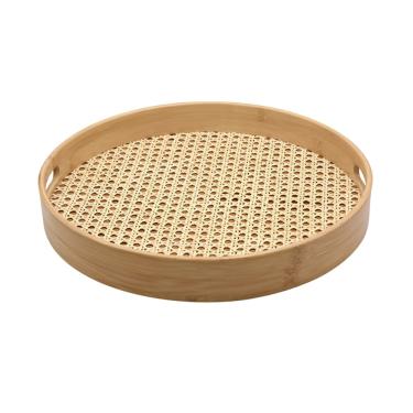 Imagem de Bandeja de Bambu Oikos com Palha 35cm Redonda