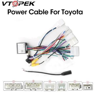 Imagem de Vtopik-Car Android Wire Harness com Canbus  16 pinos Cabo de Alimentação Adaptador para Toyota