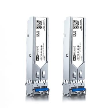 Imagem de H!Fiber 1,25 G Módulo SFP LC de modo único, transceptor de fibra 1000Base-LX/LH para Cisco GLC-LH-SMD, Meraki, Ubiquit UniFi, TP-Link, Fortinet, Intel, Netgear, Mikrotik e mais (SMF, 1310 nm, 20 km,