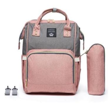 Imagem de Mochila Bolsa Maternidade Bebê Lequeen Urban Multifuncional Térmica-Feminino