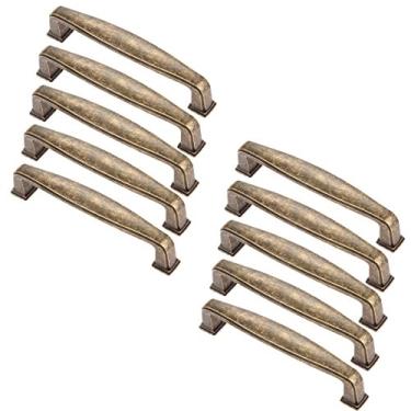 Imagem de 10 maçanetas de armário de cozinha, puxadores de móveis antigos acessórios de ferragens puxadores de porta puxadores de gaveta puxadores de armário puxadores de puxar (estilo B distância do furo 96