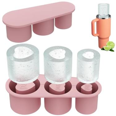 Imagem de AWINNER Acessórios de silicone compatíveis com bandeja de gelo Stanley Cup – compatível com copo de 1,134 g para freezer, café, bebida, suco, uísque, coquetel e mais (rosa, 1,134 g)