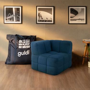Imagem de Módulo Canto Sofá Guldi Popup Linho Azul