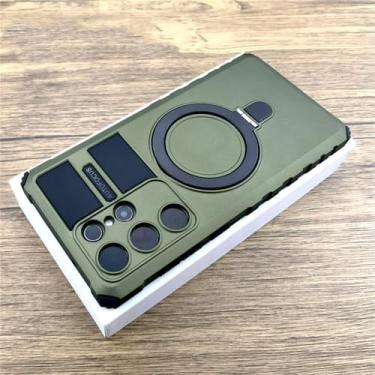 Imagem de Capa sem fio armadura à prova de choque para Samsung Galaxy S24 S23 S22 Ultra S21 Plus Note 20 S 21 22 23 Capas de suporte, verde, para Galaxy S23 Plus