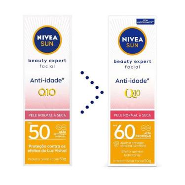 Imagem de Nivea Sun Protetor Solar Facial Beauty Expert Pele Normal A Seca Fps 6