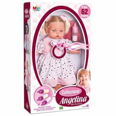 Imagem de Boneca Angelina Bela Bambina Loira 40cm Presente 221 Milk Brinquedos