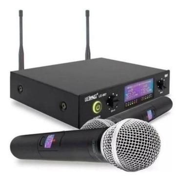 Imagem de Microfone sem fio lelong le-907 profissional uhf igrejas