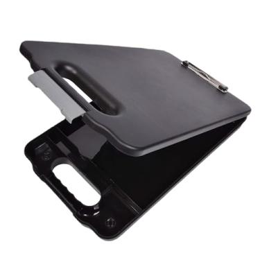 Imagem de predolo Prancheta com armazenamento de alta capacidade com suporte para caneta Prancheta de transferência de enfermagem Pasta de papel A4 para professor de, PRETO