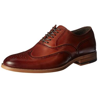 Imagem de STACY ADAMS Sapato Oxford masculino Dunbar Wingtip, Conhaque, 39