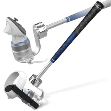 Imagem de Weighted Golf Club Attachment for Meta Quest 3 & 2-90 DEGREE VERSION Aluminum Golf Club Adapter Handle Compatible with Quest 3/2/1 and Quest Pro, Realistic Grip VR Golf Handle Accessory (Right) Y13S