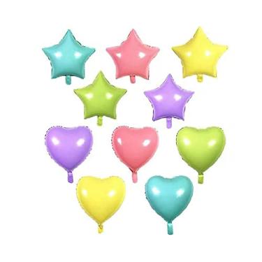 Imagem de AnnoDeel 20pcs Macaron Star Balloons, 18inch Star Macaron Foil Balloons Mixed Color Mylar Balloons for Wedding Birthday Baby Shower Party Decor