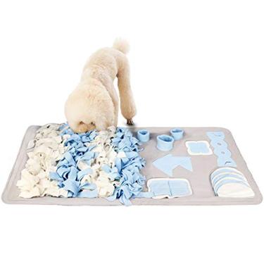 Imagem de STELLAIRE CHERN Tapete Snuffle para cães pequenos e grandes tapete de alimentação nasal (59,9 cm x 100,1 cm) fácil de encher e lavável na máquina, tapete de treinamento para atividades de animais de