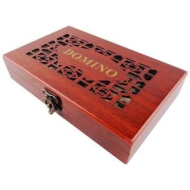 Imagem de Dominó 28 Peças com Estojo de Madeira - 20,5cm x 12,5cm