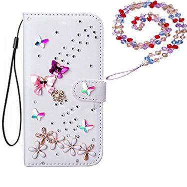 Imagem de Capa para Xiaomi Poco X4 Pro 5G, carteira de couro brilhante, capa protetora para celular e alça de pescoço [suporte] [compartimentos para cartões] [fecho magnético] para Xiaomi Poco X4 Pro 5G capa de