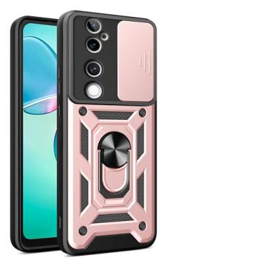 Imagem de Kukoufey Capa compatível com Vivo V40 5G, com capa de lente de câmera deslizante compatível com Vivo V40 Pro 5G V2347 / V40 5G V2348 / S19 Pro 5G capa rosa