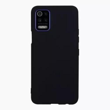 Imagem de Capa Capinha Case Silicone Aveludada Preta + Película de Cerâmica Para