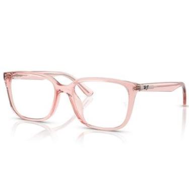 Imagem de Óculos de Grau Ray Ban Rosa Translúcido RX7248D 8410-55-Unissex